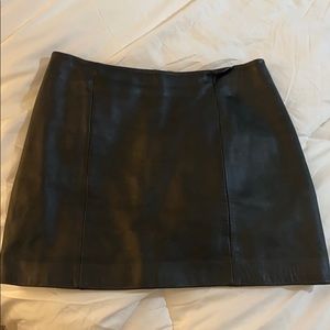 Madewell Sezane Leather Skirt
